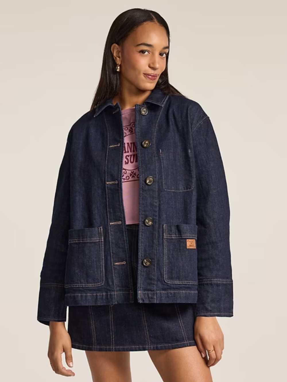 Old Navy x Anna Sui Denim Chore Jacket, Size L